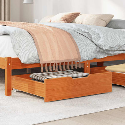 Vidaxl Bedlades 2 pcs 65x55x16 Solid pine wash brown