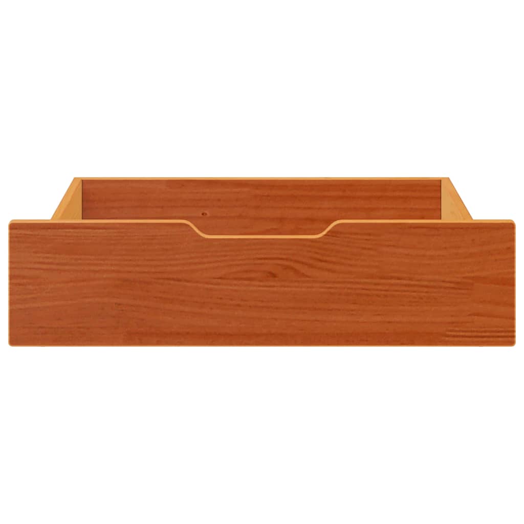 Vidaxl Bedlades 2 PCS 65x55x16 Pinna solida marrone