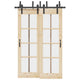 Vidaxxl caja con piezas para puerta corredera 152,5 cm acero negro