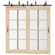 Caja vidaxxl con piezas para puerta corredera 213,5 cm acero negro