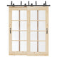Vidaxxl caja con piezas para puerta corredera 183 cm acero negro