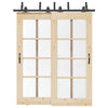 Vidaxxl caja con piezas para puerta corredera 183 cm acero negro