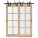 Vidaxxl caja con piezas para puerta corredera 200 cm acero negro