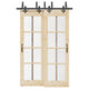 Vidaxxl caja con piezas para puerta corredera 152,5 cm acero negro