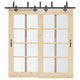 Caja vidaxxl con piezas para puerta corredera 213,5 cm acero negro