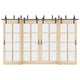 Vidaxxl caja con piezas para puerta corredera 366 cm acero negro