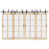 Vidaxxl caja con piezas para puerta corredera 366 cm acero negro