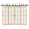 Vidaxxl caja con piezas para puerta corredera 305 cm acero negro
