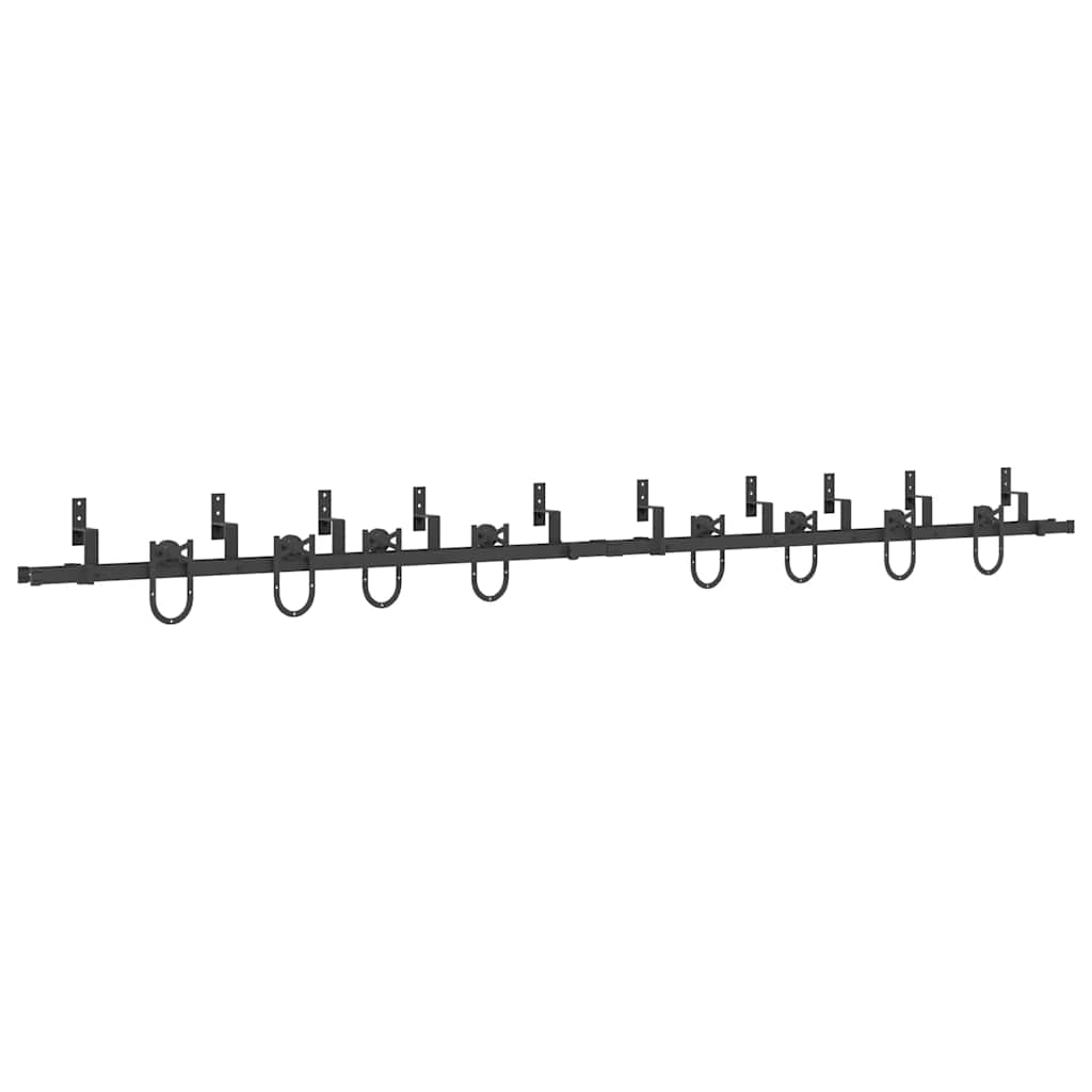 Vidaxxl caja con piezas para puerta corredera 366 cm acero negro