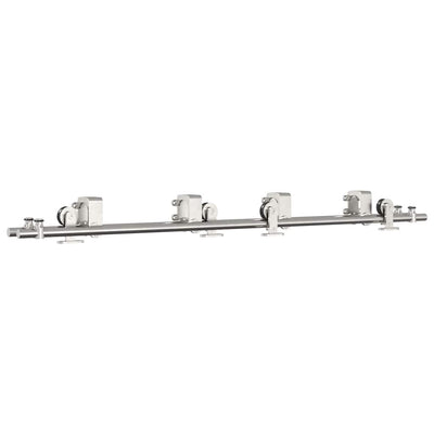 Vidaxx juego de piezas para puerta corredera 183 cm acero inoxidable color plata