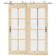 Vidaxx juego de piezas para puerta corredera 200 cm acero inoxidable plateado