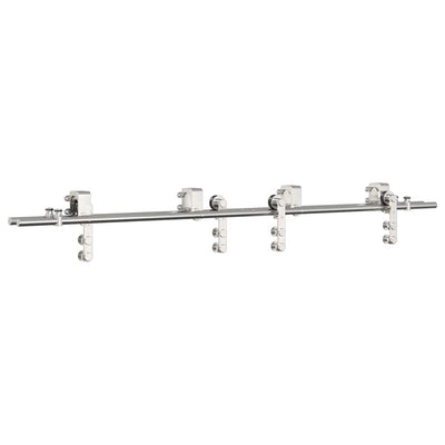 Vidaxx juego de piezas para puerta corredera 183 cm acero inoxidable color plata