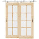 Vidaxx juego de piezas para puerta corredera 200 cm acero inoxidable plateado