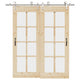 Vidaxx juego de piezas para puerta corredera 200 cm acero inoxidable plateado
