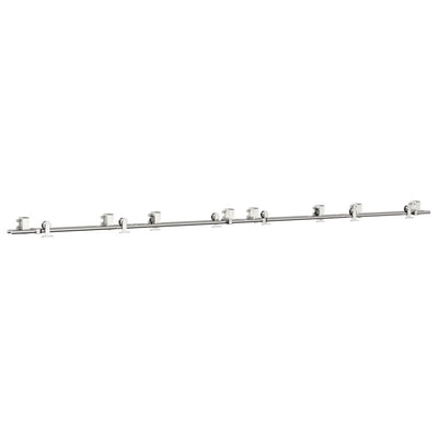 Vidaxx juego de piezas para puerta corredera 366 cm acero inoxidable color plata