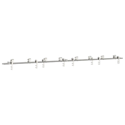 Vidaxx juego de piezas para puerta corredera 366 cm acero inoxidable color plata