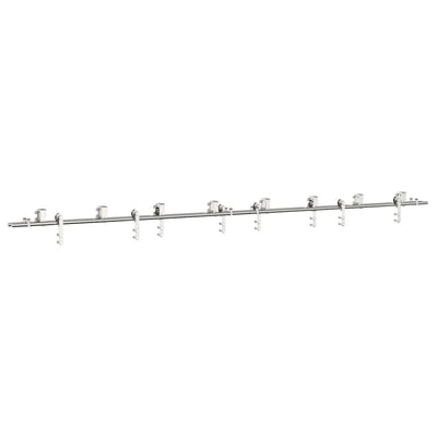 Vidaxx juego de piezas para puerta corredera 400 cm acero inoxidable color plata