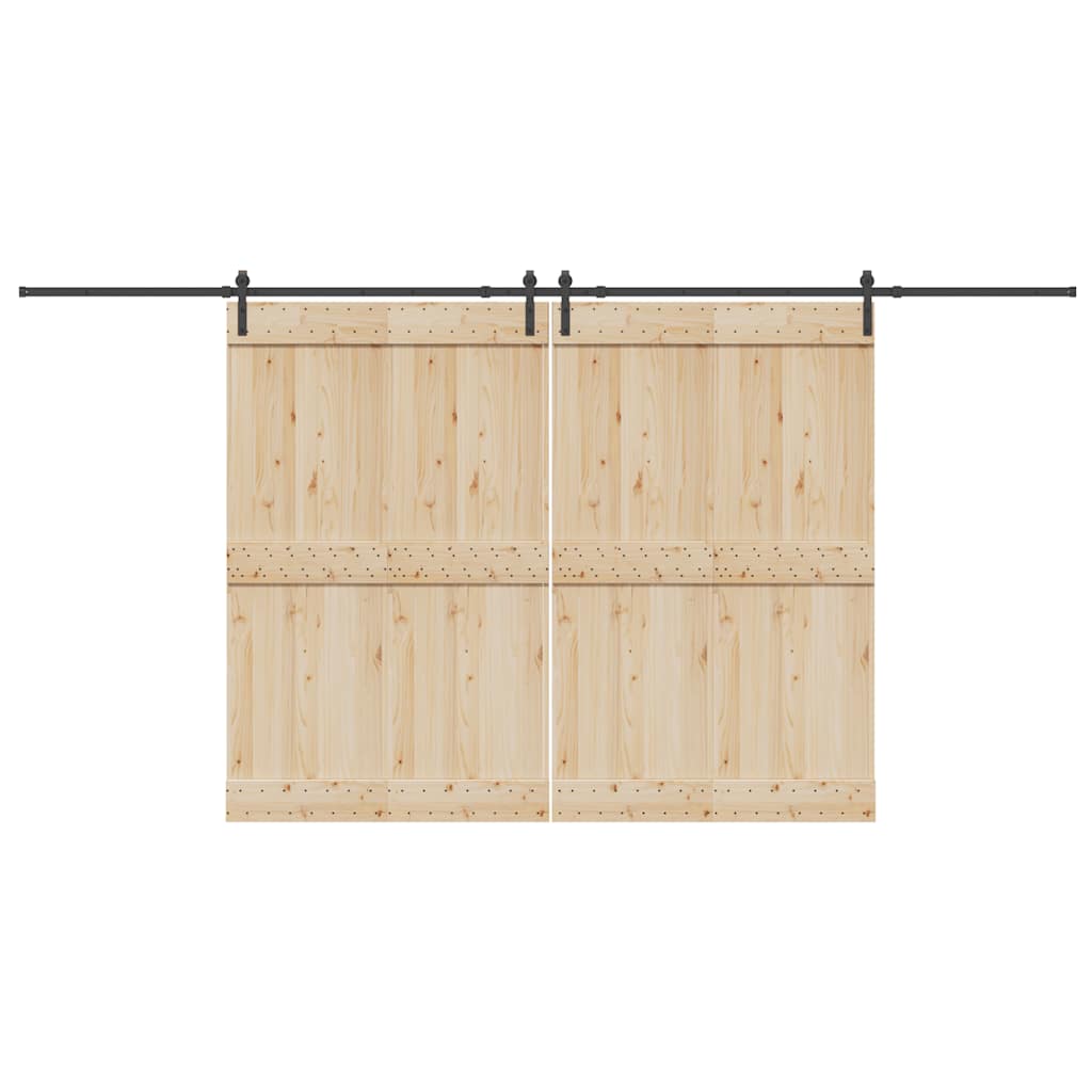 Vidaxxl caja con piezas para puerta corredera 427 cm acero negro