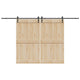 Vidaxxl caja con piezas para puerta corredera 366 cm acero negro