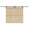 Vidaxxl caja con piezas para puerta corredera 366 cm acero negro