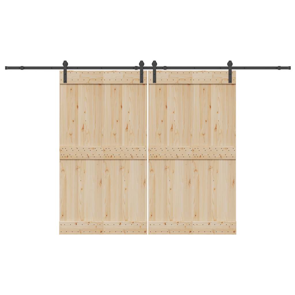 Vidaxxl caja con piezas para puerta corredera 366 cm acero negro