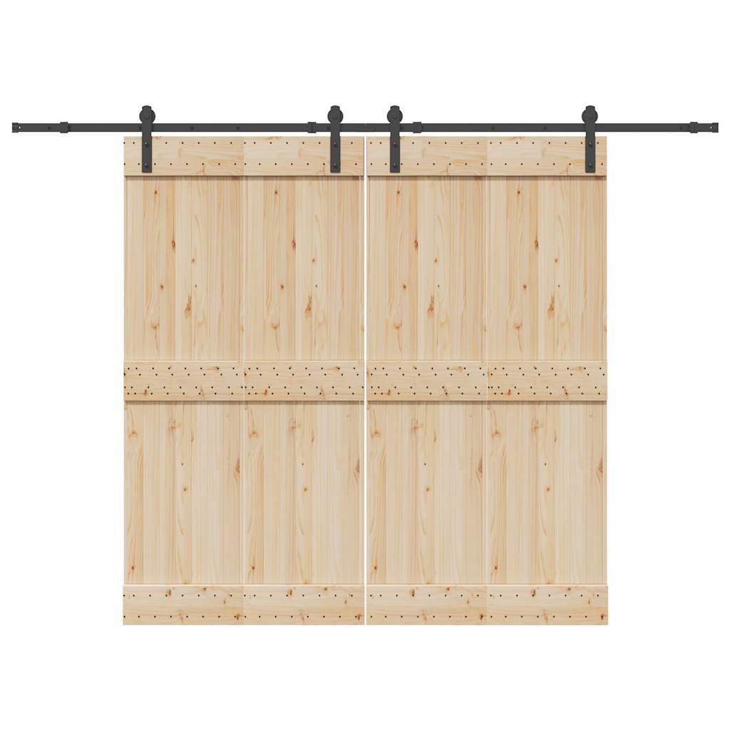 Vidaxxl caja con piezas para puerta corredera 427 cm acero negro
