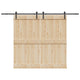 Vidaxxl caja con piezas para puerta corredera 427 cm acero negro