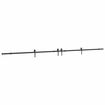 Vidaxl doos met onderdelen voor schuifdeur 427 cm staal zwart