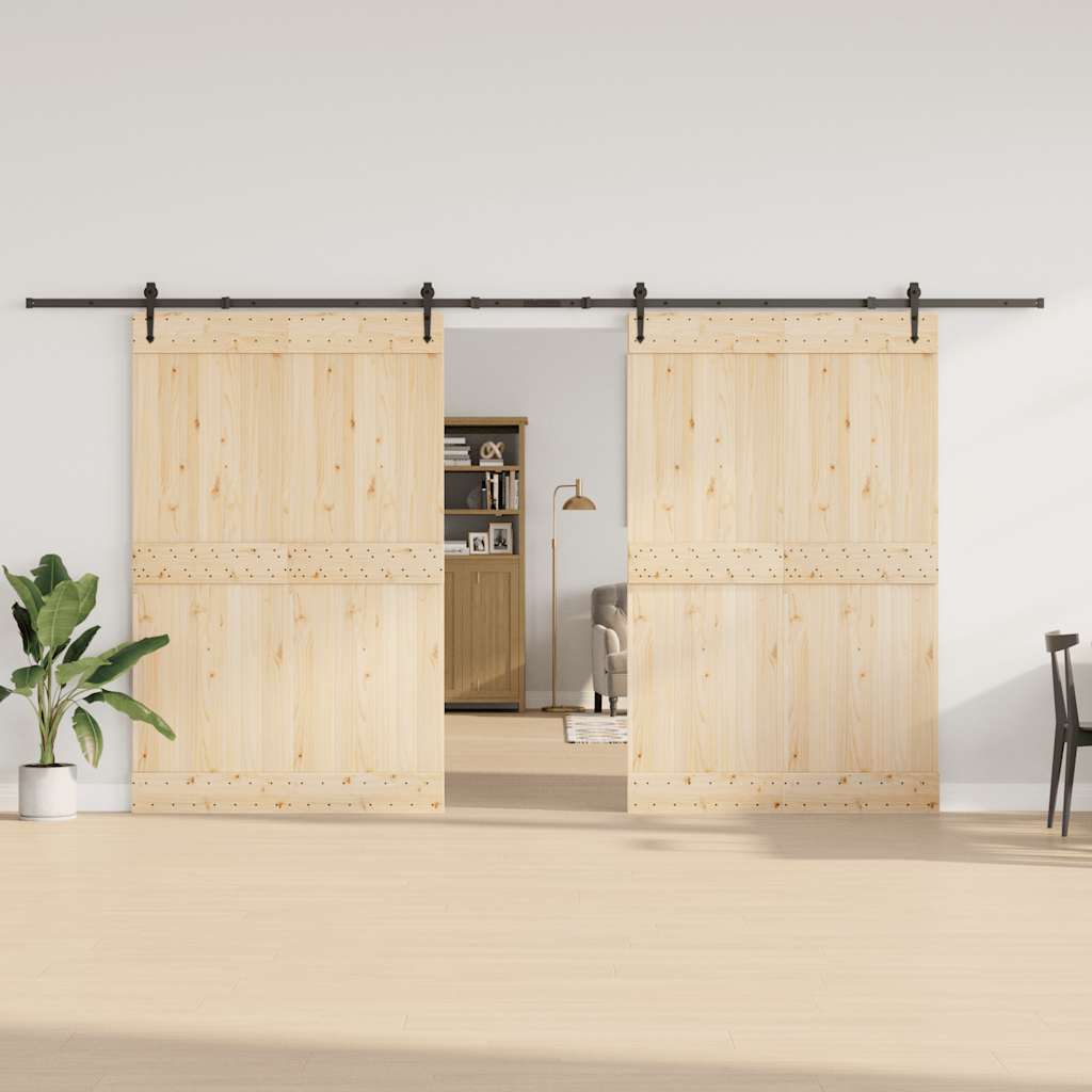Vidaxxl caja con piezas para puerta corredera 427 cm acero negro