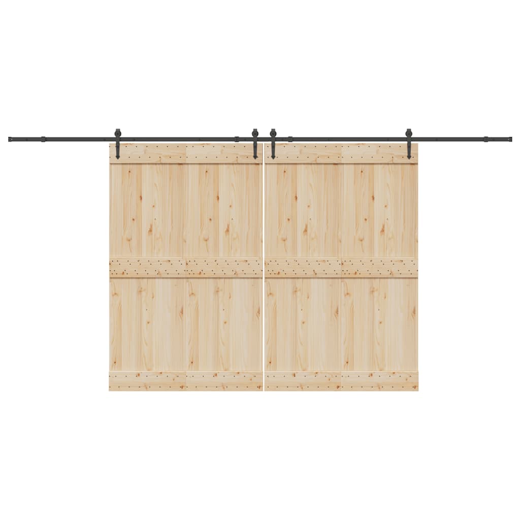 Vidaxxl caja con piezas para puerta corredera 427 cm acero negro