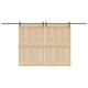 Vidaxxl caja con piezas para puerta corredera 427 cm acero negro