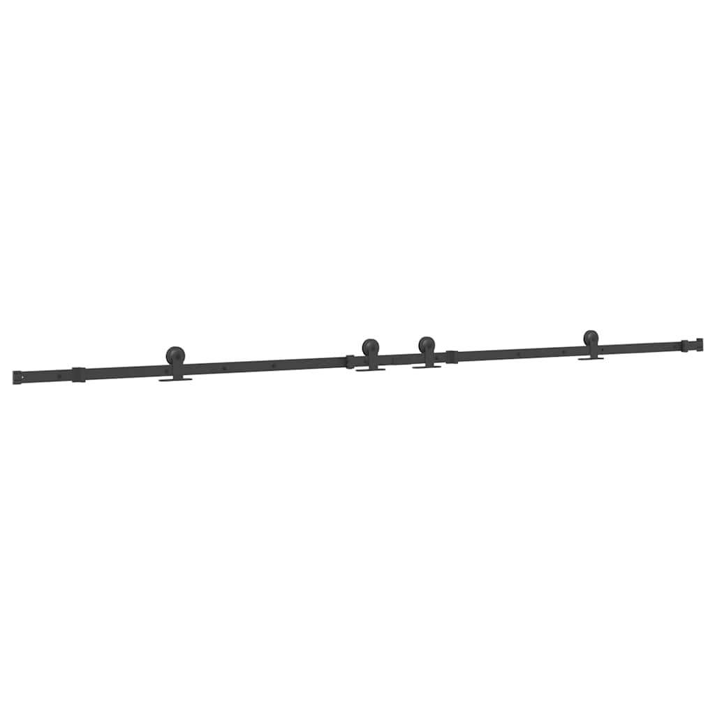 Vidaxxl caja con piezas para puerta corredera 305 cm acero negro