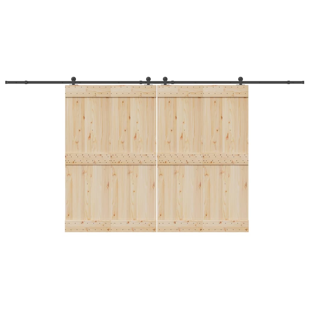 Vidaxl doos met onderdelen voor schuifdeur 427 cm staal zwart