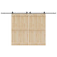 Vidaxxl caja con piezas para puerta corredera 366 cm acero negro