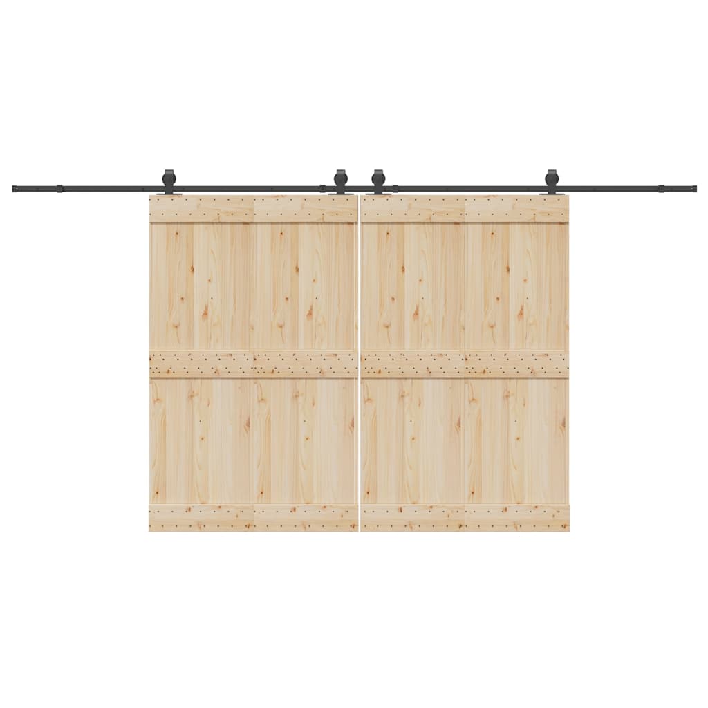Vidaxl doos met onderdelen voor schuifdeur 427 cm staal zwart