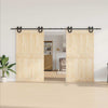 Vidaxxl caja con piezas para puerta corredera 366 cm acero negro