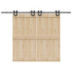 Vidaxxl caja con piezas para puerta corredera 366 cm acero negro