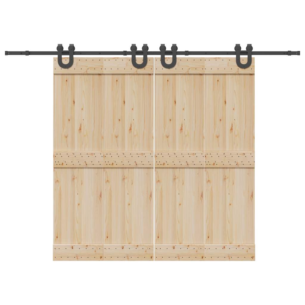 Vidaxxl caja con piezas para puerta corredera 366 cm acero negro