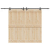 Vidaxl doos met onderdelen voor schuifdeur 305 cm staal zwart
