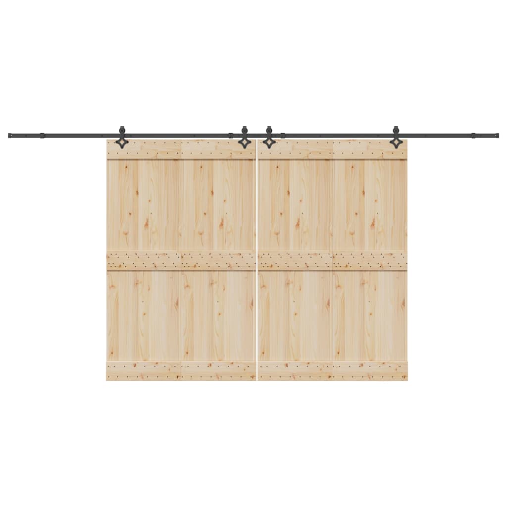 Vidaxl doos met onderdelen voor schuifdeur 427 cm staal zwart