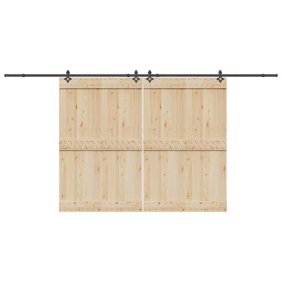 Vidaxl doos met onderdelen voor schuifdeur 427 cm staal zwart