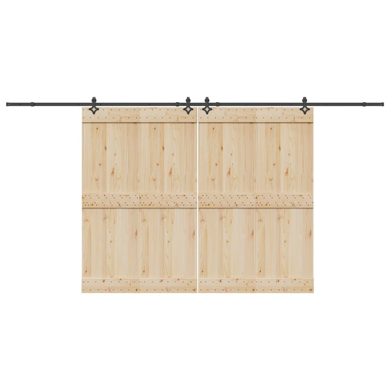 Vidaxl doos met onderdelen voor schuifdeur 427 cm staal zwart