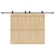 Vidaxxl caja con piezas para puerta corredera 366 cm acero negro