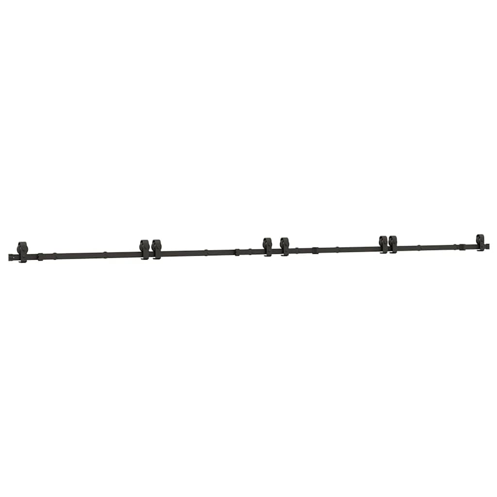 Vidaxxl caja con piezas para puerta corredera 400 cm acero negro