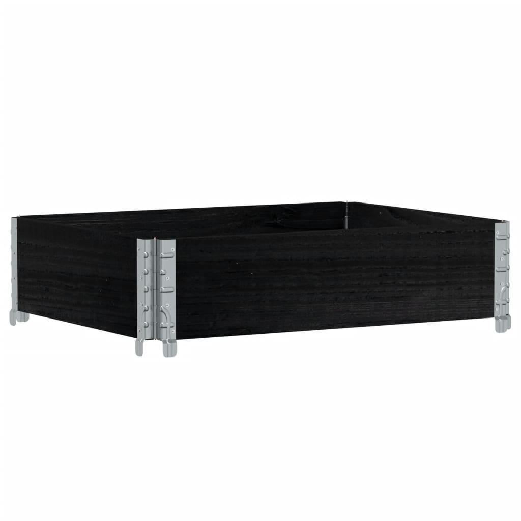Vidaxl Palletopzetrand 80x60 cm Pino solido nero