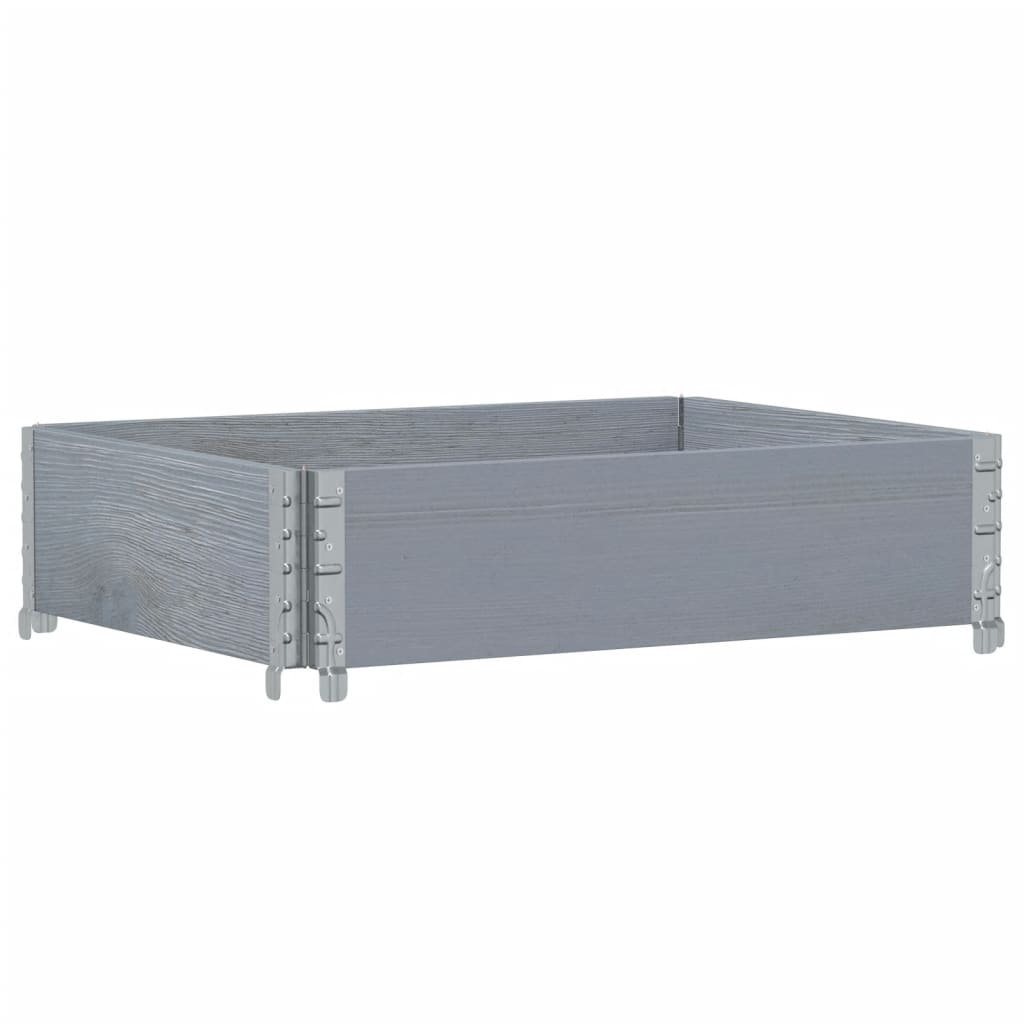 Vidaxl Palletopzetrand 80x60 cm Pince solido grigio