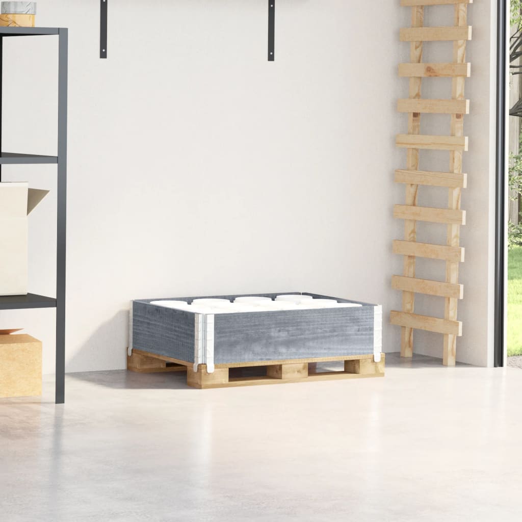 Vidaxl Palletopzetrand 80x60 cm Pince solido grigio