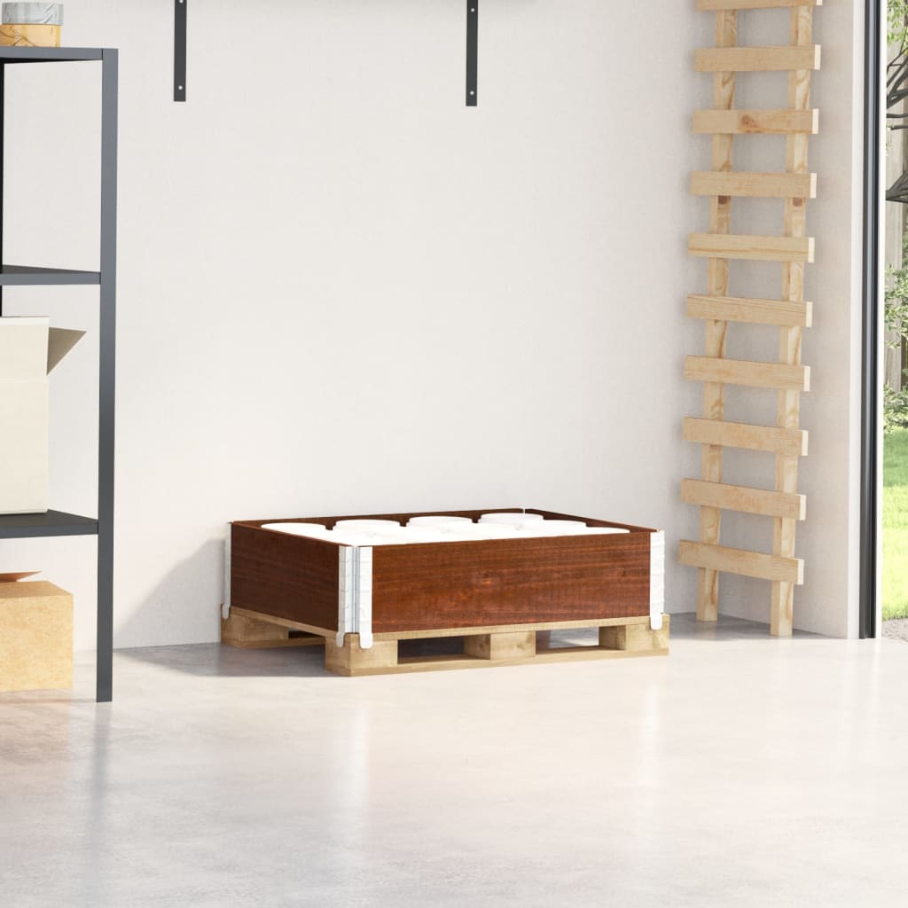 Vidaxl Palletopzetrand 80x60 cm de pino sólido marrón