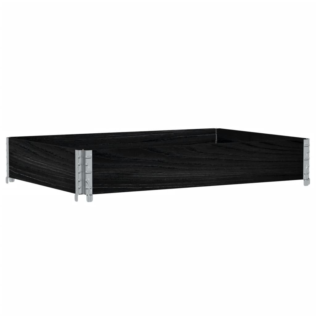 Vidaxl Palletopzetrand 120x80 cm Pino solido nero