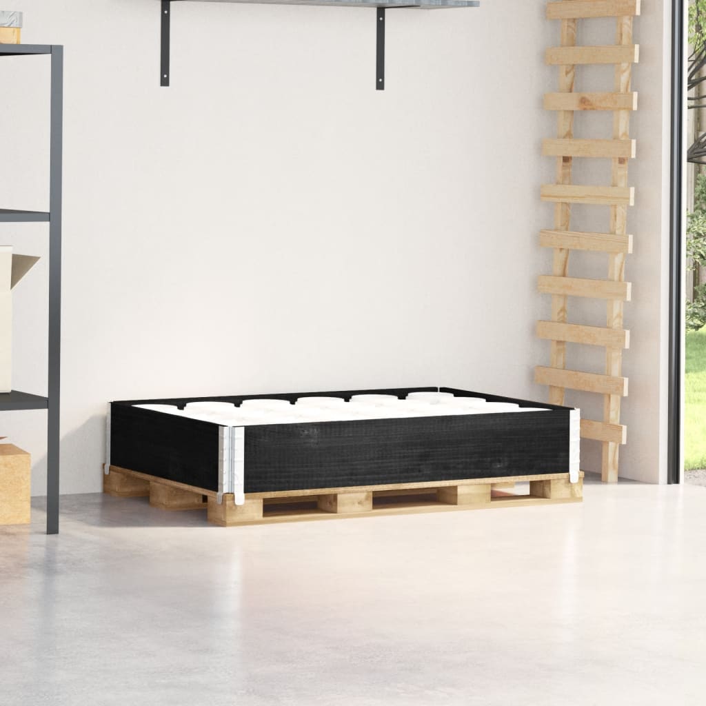 Vidaxl Palletopzetrand 120x80 cm Pino solido nero
